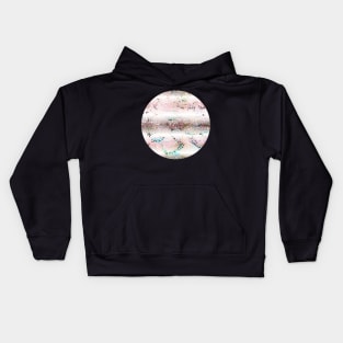 Colourful gradient unique flowers leopard stripes abstract modern 283 Pattern Kids Hoodie